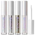 Erinde 4PCS Liquid Glitter Eyeshadow Eyeliner Makeup, Shimmer Metallic Eye Liner, Long Wearing Waterproof, Twinkle Under Eye Shadow, Loose Glue for Crystals Eye Makeup