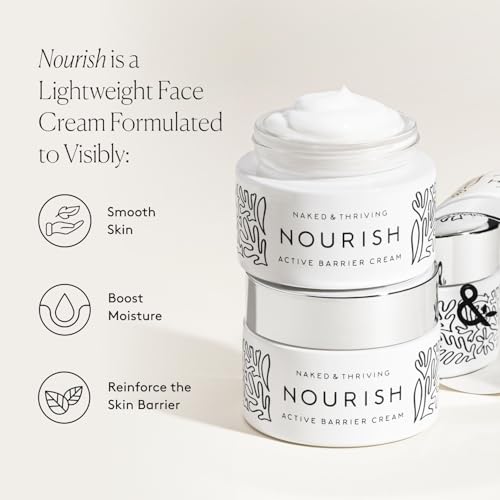 Nourish Active Barrier Cream with Squalane & Plant-Based Antioxidants - Hydrating, Anti-Aging Skin Care