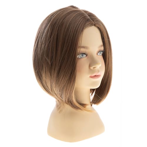 Kids Short Wavy Light Brown Wig for Children Girls Cosplay & Costume