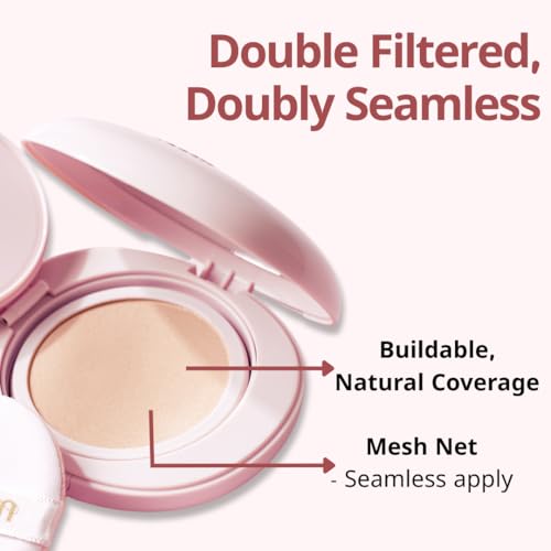 Milktouch Cushion Foundation 21N Natural Beige - 24H Flawless Skin, Hydrating, Long-Lasting Korean Makeup