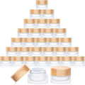 Geiserailie 30 Pcs Glass Cosmetic Jars with Leakproof Lids 30 Gram - Reusable & Durable Makeup Containers