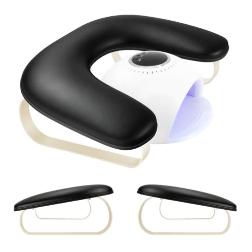 Manicure Arm Rest for Nails Tech, Adjustable U-Shaped Nail Hand Support with Aluminum Alloy Stand