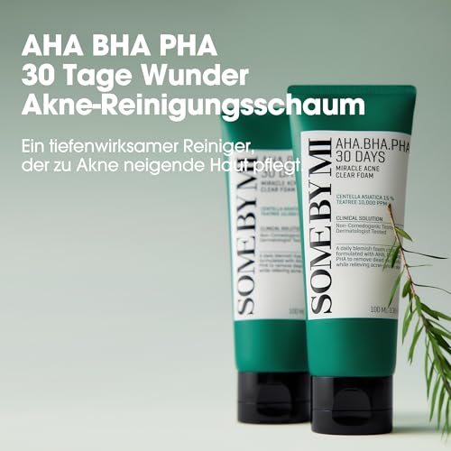 Acne Body & Facial Cleanser with AHA BHA PHA - 30 Days Miracle Clear Foam