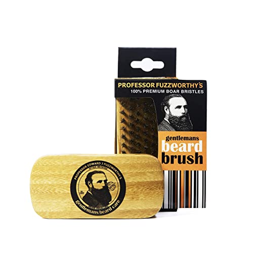Professor Fuzzworthy Men¡¯s Essential Beard Care Grooming Kit - Beard Shampoo & Boar Bristle Beard Brush - Best Travel Gift Set | 100% Natural & Zero Waste | Organic Ingredients Sulfate & Paraban Free