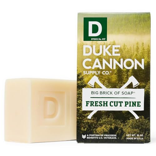 Big Brick Soap for Men - Fresh Cut Pine Scent, 10 oz, 3-Pack - Rugged Grooming