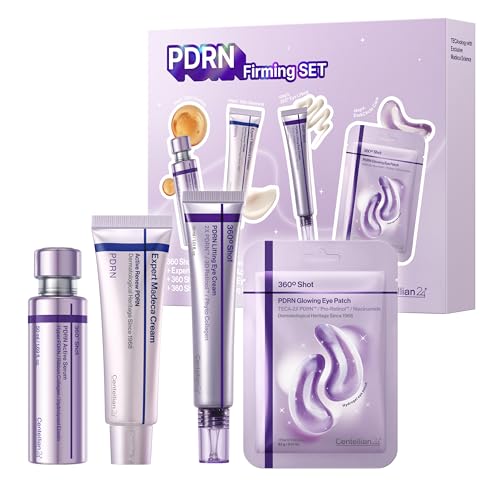 PDRN Firming Skincare Set with Serum, Face & Eye Creams, 4 Pieces - 1.1 Fl Oz Pack