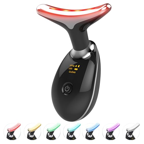 7-Color LED Face Light Therapy Massager for Firming & Lifting