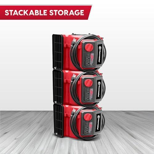 Vacmaster AM201-1101 Red Air Mover & Fan 550 CFM for Drying Cooling