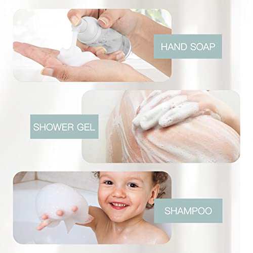 30 Pack Travel Foam Pump Bottles 2oz Clear Refillable Dispensers - Leakproof