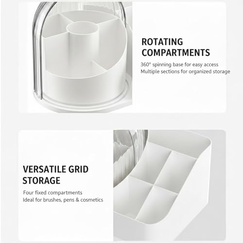 ONXE Large White Makeup Organizer with Drawers, Perfume & Cosmetic Storage