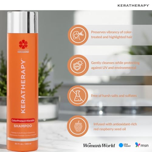 KERATHERAPY Keratin Infused Color Protect Shampoo 10.1 fl oz Gluten-Free for Color-Treated Hair