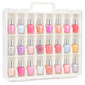 White 48-Slot Nail Polish Organizer Case for Gel & Regular Polish - 150 Count