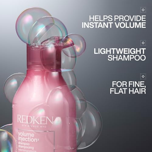 Redken Volume Injection Shampoo 10.1 Fl Oz - Adds Lift & Body for Fine Hair, Paraben-Free