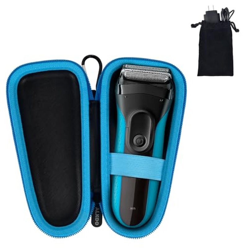 ALKOO Beard Trimmer Case Compatible with Braun Electric Series 3/5/ 3040s/ 3010S/ 5018s/ 5140s Razor, Holder for Rechargeable Wet & Dry Foil Shaver for Men Hair Face, Cutter Head Bag - Box Only