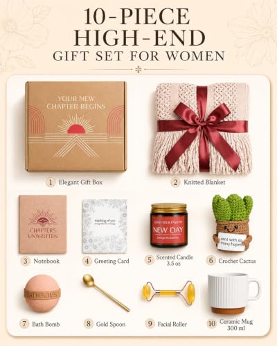 Get Well Soon Gift Basket for Women - Spa Self Care Recovery Set