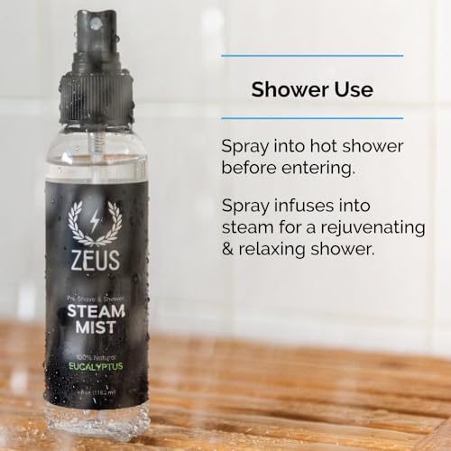 Eucalyptus Steam Mist for Shower & Aromatherapy - 4 oz - Natural Relaxation