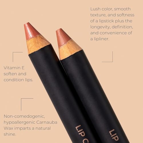 INIKA Organic Long Lasting Lipstick Crayon - Honey Vegan Lipstick & Lip Liner, Satin Finish, Organic & Hypoallergenic, 3g