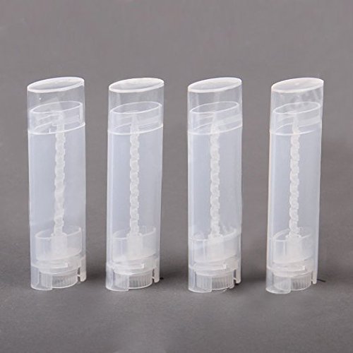Clear Oval Lip Balm Tubes 5ml 100 Pcs with Lids - Refillable Plastic Containers