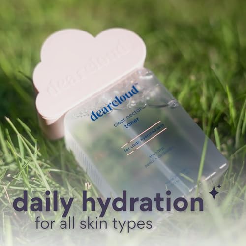 Dearcloud Clear Nectar Toner - Exfoliating Korean Face Toner with Hydrating Peach Ceramides, 5.24 oz