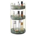 Makeup Organizer for Vanity, 360¡Æ Rotating Bathroom Organizer Countertop, High-Capacity Skincare Organizer, Spinning Cosmetics Organizer for Dresser Countertop (3 Tiers, Green)