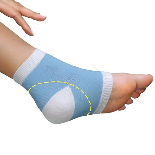 Moisturizing Heel Sleeves with Mineral Oil - Softening & Repair, Reusable Pair