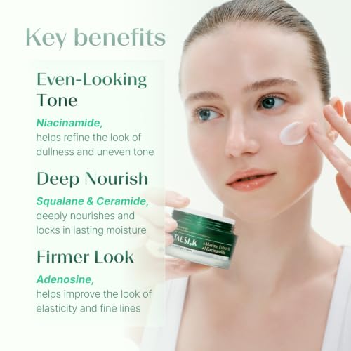 TAESI.K Niacinamide Squalane Face Cream 1.69oz for Radiant, Hydrated Skin