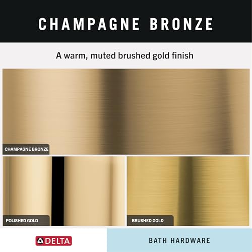 Delta Mylan 4-Piece Bathroom Set Champagne Bronze Towel Bar & Accessories
