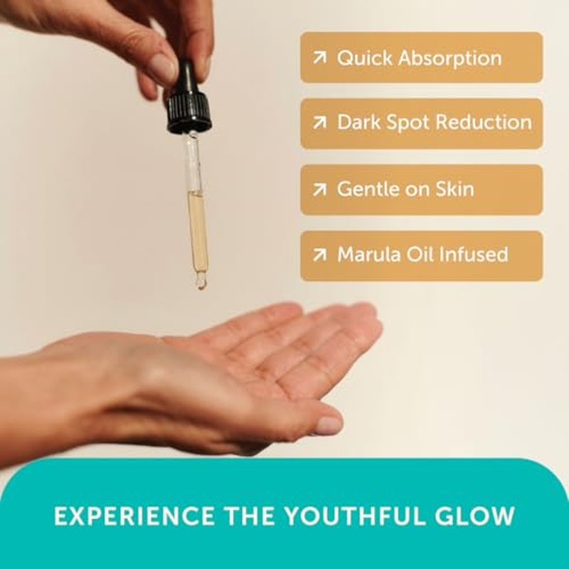 Mambino Organics Youth Glow Hydrating Serum, Vitamin C Face Serum with Marula, Rosehip Oil, Revitalizing Skin, Fades Dark Spots, Smooths Texture, Organic, Vegan, Skin Care, 1 fl oz, 2-Pack