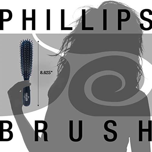 Full Sized Phillips Brush Light Touch 8 Hair Brush - Black, 8.6 Inches