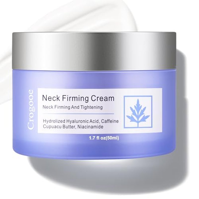 Crogooe Neck Firming Cream - Neck Creams for Tightening and Firming, Tightening and Lifting Wrinkles & Crepey Skin for Neck & D?collet?-1.7 fl.oz