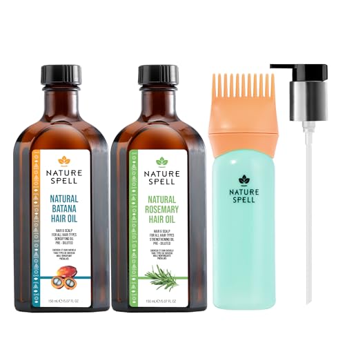 Nature Spell Hair Growth Duo with Rosemary & Batana Oils - Nourishing Hair & Scalp Treatment