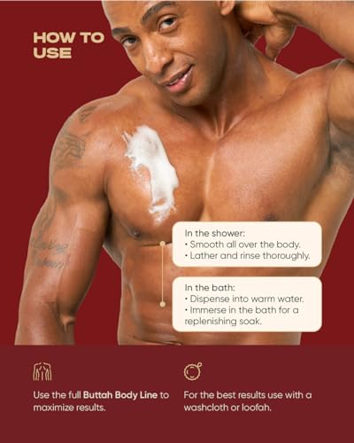 Hydrating Cocoa Shea Body Wash for Men & Women - Natural Nourishing 10oz
