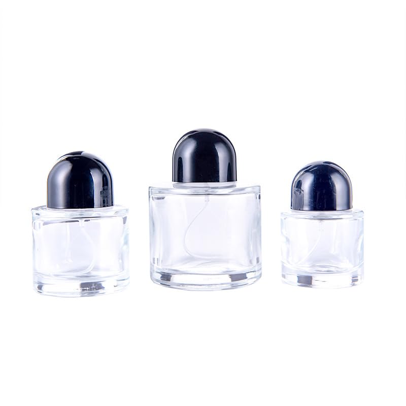 50ML/1.7OZ Refillable & Empty Perfume Bottle - Leak-Proof Glass Perfume Atomizer Sprayer, Travel-Friendly Mini Perfume Bottle for Fragrance, Cosmetics, Essential Oils (Black)
