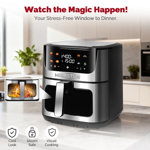 8.5QT Digital Air Fryer XL Stainless Steel Oven - Color Screen Model