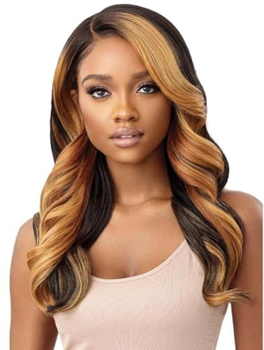 Outre Synthetic Melted Hairline HD Lace Front Wig - BEGONIA DR4/BL GOLDEN HONEY