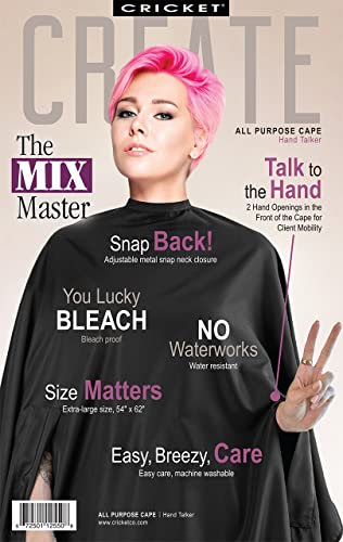 All Purpose Cricket Hand Talker Salon Capes with Hand Openings – Black