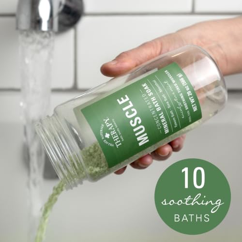 Muscle Bath Soak with Eucalyptus Mint - Mineral Salt Pack of 4 - Therapeutic Relaxation