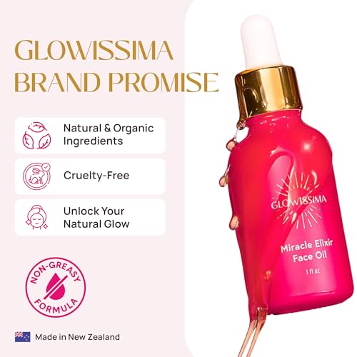 GLOWISSIMA Miracle Elixir Face Oil for Women ? Lightweight Nourishing Radiance Oil for Glowing Skin, Dark Spots & Smooth Texture ? Hydrating Facial Oil, Fast-Absorbing, Non-Greasy, 1 oz