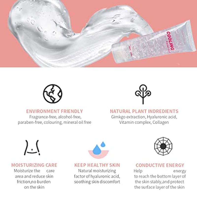 Cooling Gel for Women or Men Face Body Used with Laser Hair Deletion System and Machine Skin Lifting Tightening Device (10.58 Oz)