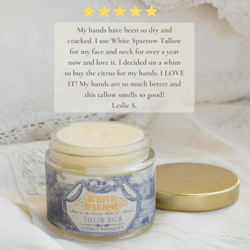 Citrus Scent Tallow Balm - Organic Moisturizing Skin Care 2oz