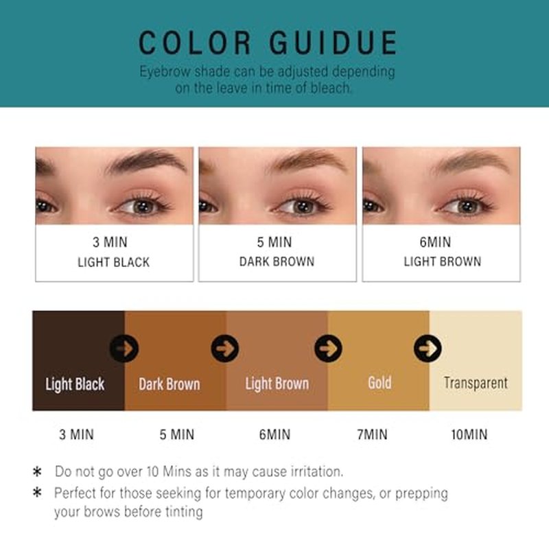 Eyebrow Bleach, Eyebrow Bleaching Kit, Brow Bleach, Brow Lightening, Gentle & Effective Bleaching Result, Eyebrow Lightener, Creates You Softer & Natural Brow Color, 5 Applications