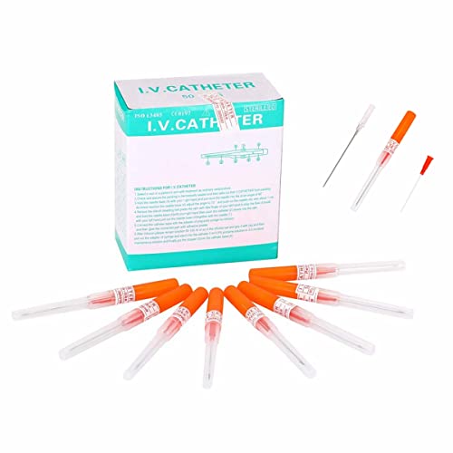 KingWei 50PCS 14G Disposable Stainless Steel Piercing Needles for Body Jewelry