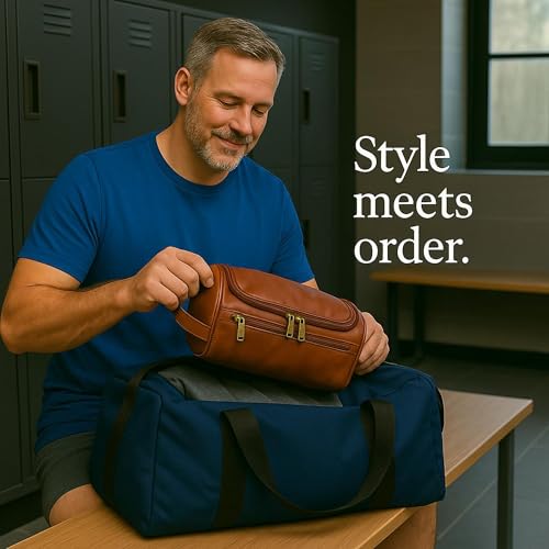 Mens Travel Bag Toiletry with Razor Travel Case-Durable Zippers & Waterproof Lining, Spacious Yet Compact, Hanging Kit for Business Travel, Groomsmen & Dad Gifts-boys toiletry bag