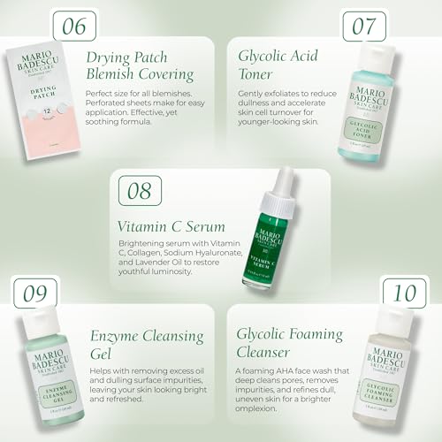Mario Badescu 10-Piece Skincare Set with Brightening & Anti-Aging Products
