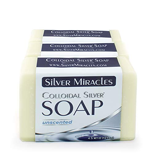 Colloidal Silver Soap Unscented 4.5 oz Pack of 3 - Silver Miracles