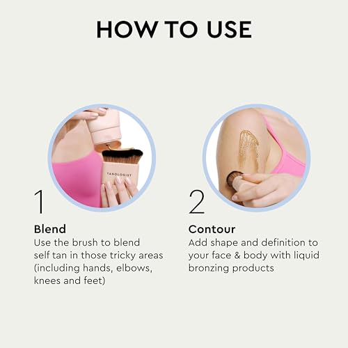 Tanologist Blending Brush, For Tanning Mousse, Water & Gradual Tanning Lotion, Streak-Free Self-Tanner Application, Contour & Define Face & Body, Vegan & Cruelty-Free Body Brush, 1 Count