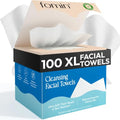 Disposable Face Towels 100 Count XL Biodegradable Facial Washcloths - Pack of 2