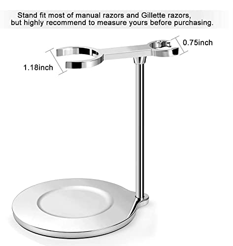 GRUTTI Shaving Organizer Stand & Bowl Set - Stainless Steel, 3-Layer, Keeps Tools Dry