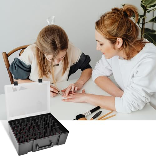 Black Nail Polish Holder & Organizer Case for 54 Bottles - 1 Pack
