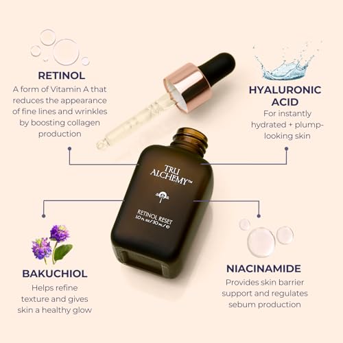 Retinol Serum for Face - Wrinkle & Age Spot Treatment with Bakuchiol & Niacinamide - 1 Fl Oz - Variation of THIS Listing
